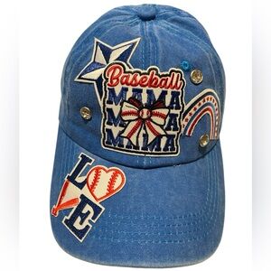 Blue Baseball Mama Cap